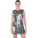 Spring Design with watercolor flowers Lace Up Front Bodycon Dress View1