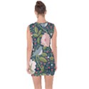 Spring Design with watercolor flowers Lace Up Front Bodycon Dress View2