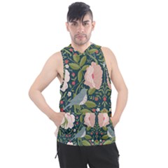 Spring Design With Watercolor Flowers Men s Sleeveless Hoodie