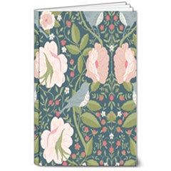 Spring Design With Watercolor Flowers 8  X 10  Softcover Notebook by AlexandrouPrints