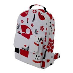 Assorted Illustration Lot Japan Fundal Japanese Flap Pocket Backpack (large) by Maspions