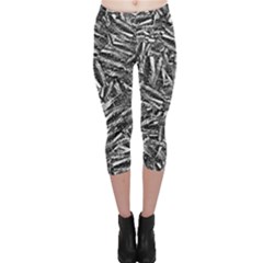 Monochrome Mirage Capri Leggings  by dflcprintsclothing