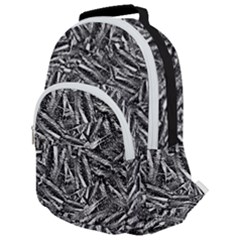 Monochrome Mirage Rounded Multi Pocket Backpack by dflcprintsclothing