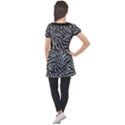 Monochrome Mirage Puff Sleeve Tunic Top View2