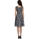 Monochrome Mirage Sleeveless V-Neck Skater Dress with Pockets View4