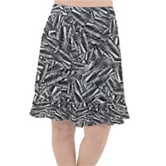 Monochrome Mirage Fishtail Chiffon Skirt by dflcprintsclothing