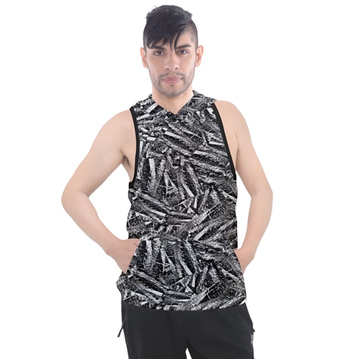 Monochrome Mirage Men s Sleeveless Hoodie