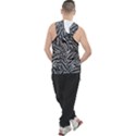 Monochrome Mirage Men s Sleeveless Hoodie View2