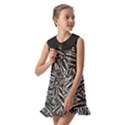 Monochrome Mirage Kids  Pilgrim Collar Ruffle Hem Dress View2