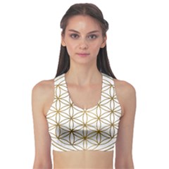 Gold Flower Of Life Sacred Geometry Fitness Sports Bra