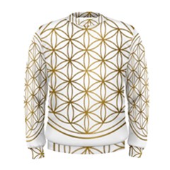 Gold Flower Of Life Sacred Geometry Men s Sweatshirt