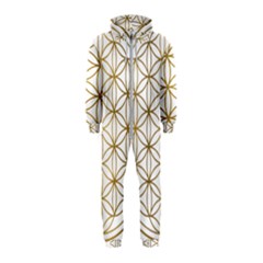 Gold Flower Of Life Sacred Geometry Hooded Jumpsuit (kids)