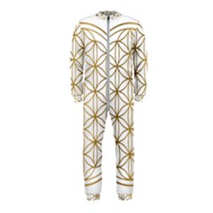 Gold Flower Of Life Sacred Geometry Onepiece Jumpsuit (kids)