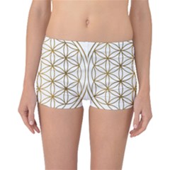 Gold Flower Of Life Sacred Geometry Boyleg Bikini Bottoms by Maspions