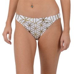 Gold Flower Of Life Sacred Geometry Band Bikini Bottoms by Maspions