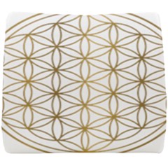 Gold Flower Of Life Sacred Geometry Seat Cushion by Maspions