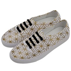 Gold Flower Of Life Sacred Geometry Men s Classic Low Top Sneakers by Maspions