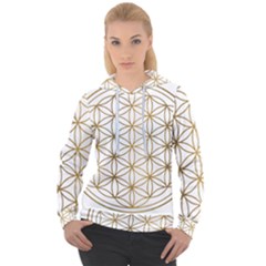 Gold Flower Of Life Sacred Geometry Women s Overhead Hoodie