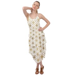 Gold Flower Of Life Sacred Geometry Layered Bottom Dress