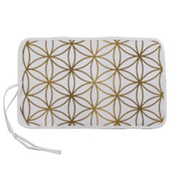 Gold Flower Of Life Sacred Geometry Pen Storage Case (m)