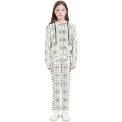 Gold Flower Of Life Sacred Geometry Kids  Tracksuit