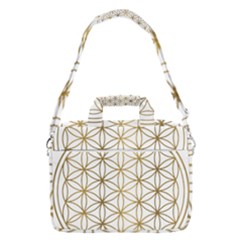 Gold Flower Of Life Sacred Geometry Macbook Pro 15  Shoulder Laptop Bag by Maspions