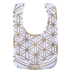 Gold Flower Of Life Sacred Geometry Baby Bib