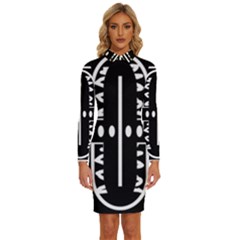 Esmarc Long Sleeve Shirt Collar Bodycon Dress