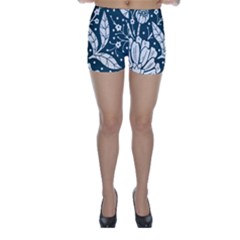 Spring Pattern Skinny Shorts