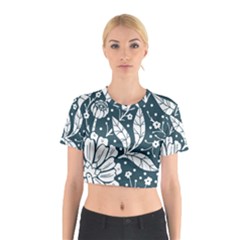 Spring Pattern Cotton Crop Top by AlexandrouPrints