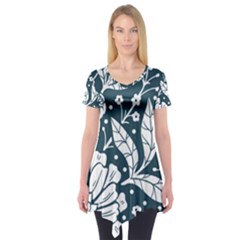 Spring Pattern Short Sleeve Tunic  by AlexandrouPrints