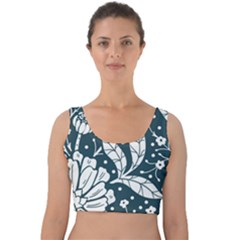 Spring Pattern Velvet Crop Top by AlexandrouPrints