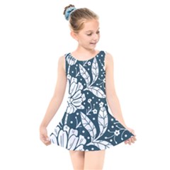 Spring Pattern Kids  Skater Dress Swimsuit by AlexandrouPrints