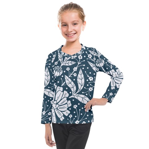 Spring Pattern Kids  Long Mesh T-shirt by AlexandrouPrints