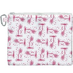 Fantasy Landscape Scene Sketchy Illustration Motif Pattern Wb Canvas Cosmetic Bag (xxxl)