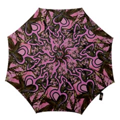 Pink Browning Deer Glitter Camo Hook Handle Umbrellas (large)