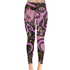 Pink Browning Deer Glitter Camo Everyday Leggings  by Maspions