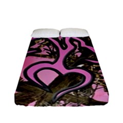 Pink Browning Deer Glitter Camo Fitted Sheet (full/ Double Size)