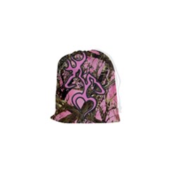 Pink Browning Deer Glitter Camo Drawstring Pouch (xs)