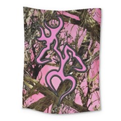 Pink Browning Deer Glitter Camo Medium Tapestry