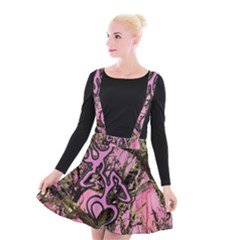 Pink Browning Deer Glitter Camo Suspender Skater Skirt