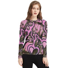 Pink Browning Deer Glitter Camo Women s Long Sleeve Rash Guard