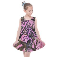 Pink Browning Deer Glitter Camo Kids  Summer Dress