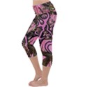 Pink Browning Deer Glitter Camo Lightweight Velour Capri Yoga Leggings View2