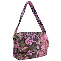 Pink Browning Deer Glitter Camo Courier Bag by Maspions