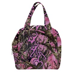 Pink Browning Deer Glitter Camo Boxy Hand Bag by Maspions