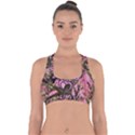 Pink Browning Deer Glitter Camo Cross Back Hipster Bikini Top  View1