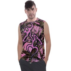 Pink Browning Deer Glitter Camo Men s Regular Tank Top