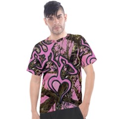 Pink Browning Deer Glitter Camo Men s Sport Top by Maspions