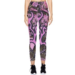 Pink Browning Deer Glitter Camo Pocket Leggings  by Maspions